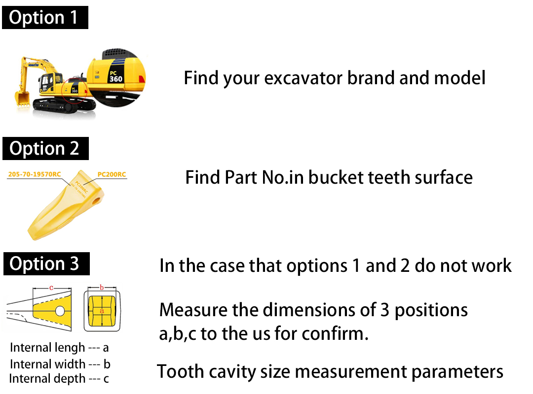 excavator bucket replacement teeth