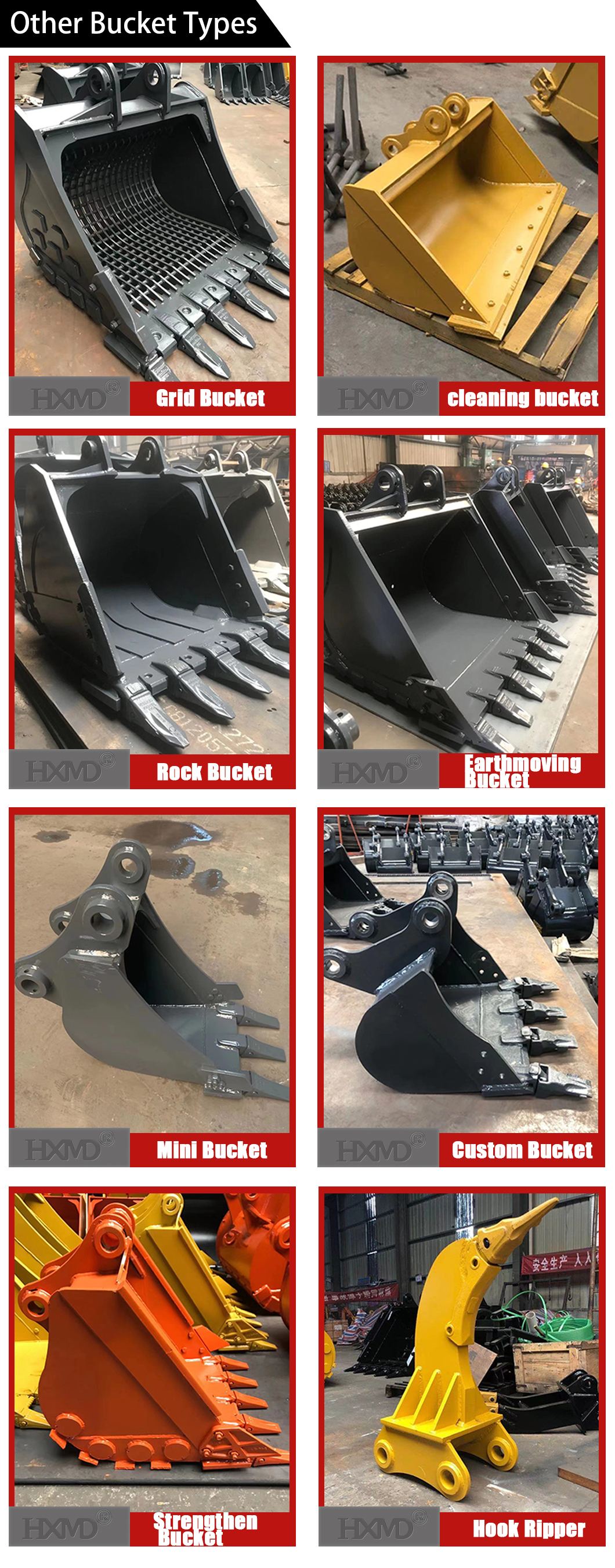 mini excavator buckets